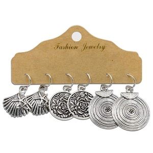 Set of 3 retro bohemian earrings